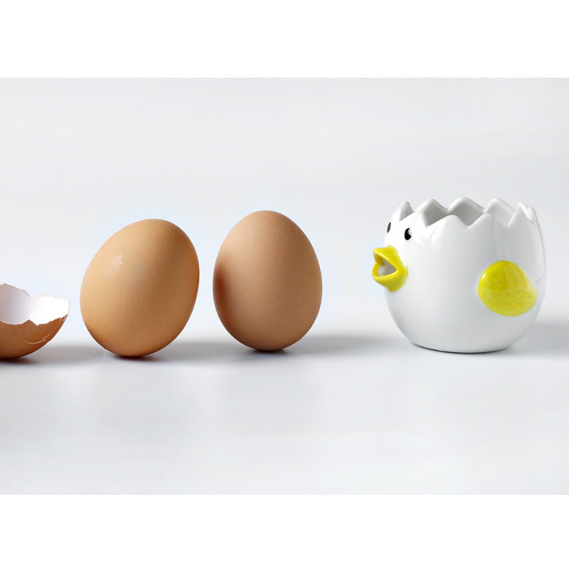 AUREVO™ Cute Chicken Ceramic Egg White Separator – Fun & Practical Kitchen Accessory