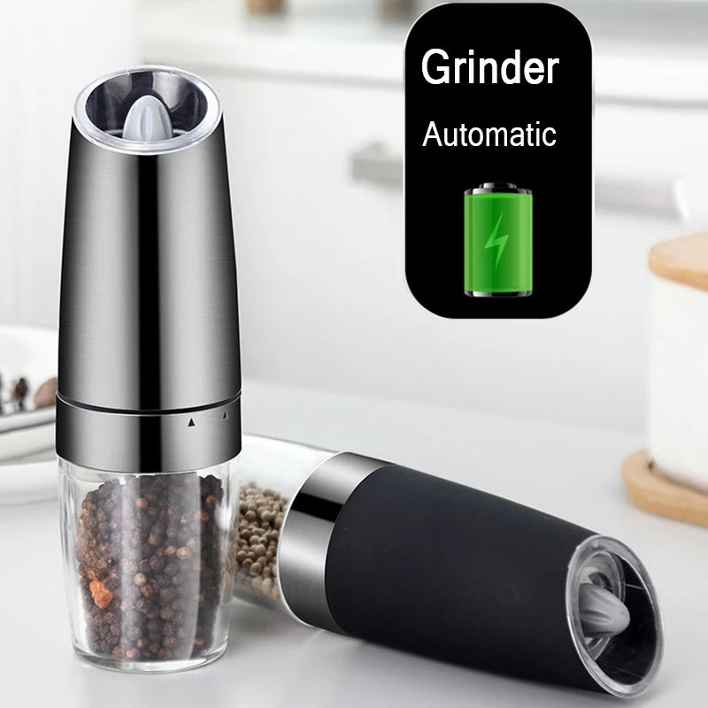 AUREVO Electric Salt & Pepper Grinder – Automatic Adjustable Coarseness Kitchen Tool