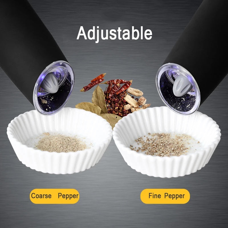 AUREVO Electric Salt & Pepper Grinder – Automatic Adjustable Coarseness Kitchen Tool