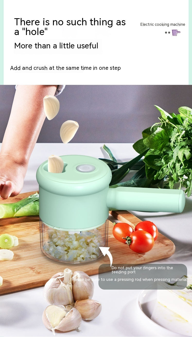 AUREVO™ Multifunctional Electric Vegetable Cutter & Garlic Chopper 🧄✨ – Slice, Chop & Prep in Seconds!