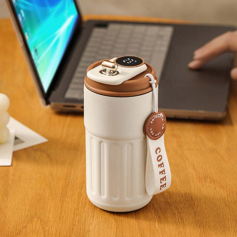 AUREVO™ Smart Digital Thermal Bottle 450 ml ❄️ – Stainless Steel Insulated Water & Coffee Mug with Digital Temp Display