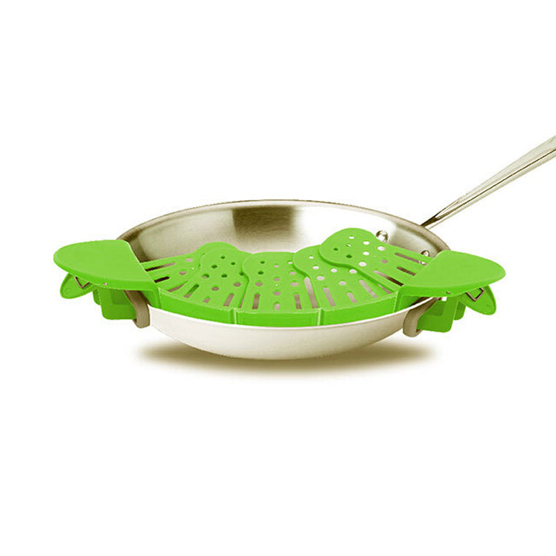 AurevoHub™ ClipMate™ Universal Silicone Clip-On Pan & Pot Strainer  – Anti-Spill, Food-Grade, Eco-Friendly Design