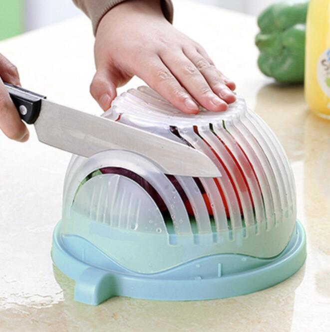 AUREVO Creative Salad Cutter 🥗 – Safe, Fast & Mess-Free Kitchen Gadget for Fruits & Vegetables ✨
