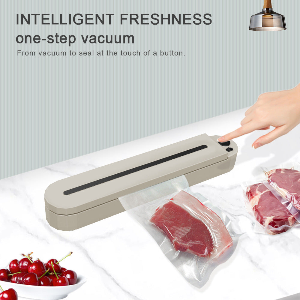 ✨ AUREVO™ Mini Vacuum Sealer – Portable Food Preservation Machine with One-Touch Seal & Reusable Bags 🖤