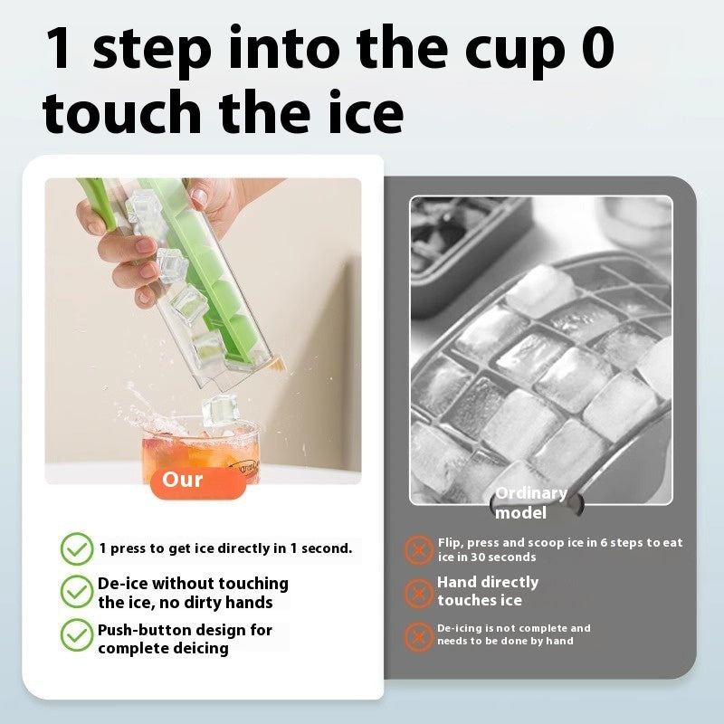 ❄️ AUREVO™ Ice Cube Mold 🧊 Food - Grade Household Ice Maker With Storage Box