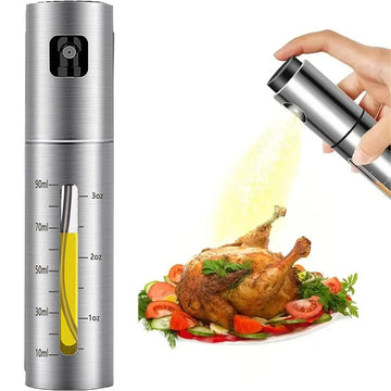 AUREVO™ Press-Type Oil Spray Bottle (100ml) — Precision Control for Healthy Cooking