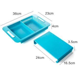 AUREVO™ 2-in-1 Folding Chopping Board & Drain Basket 🥦 – Smart Prep Made Simple!