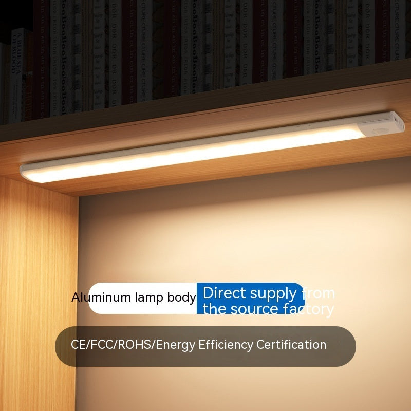 AUREVO™ MotionSense LED Bar – Magnetic, Rechargeable IR Sensor Light for Wardrobes & Cabinets