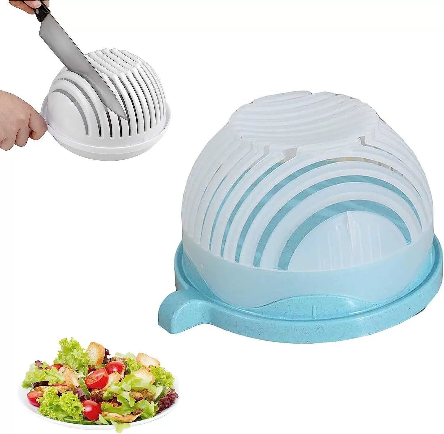 AUREVO Creative Salad Cutter 🥗 – Safe, Fast & Mess-Free Kitchen Gadget for Fruits & Vegetables ✨