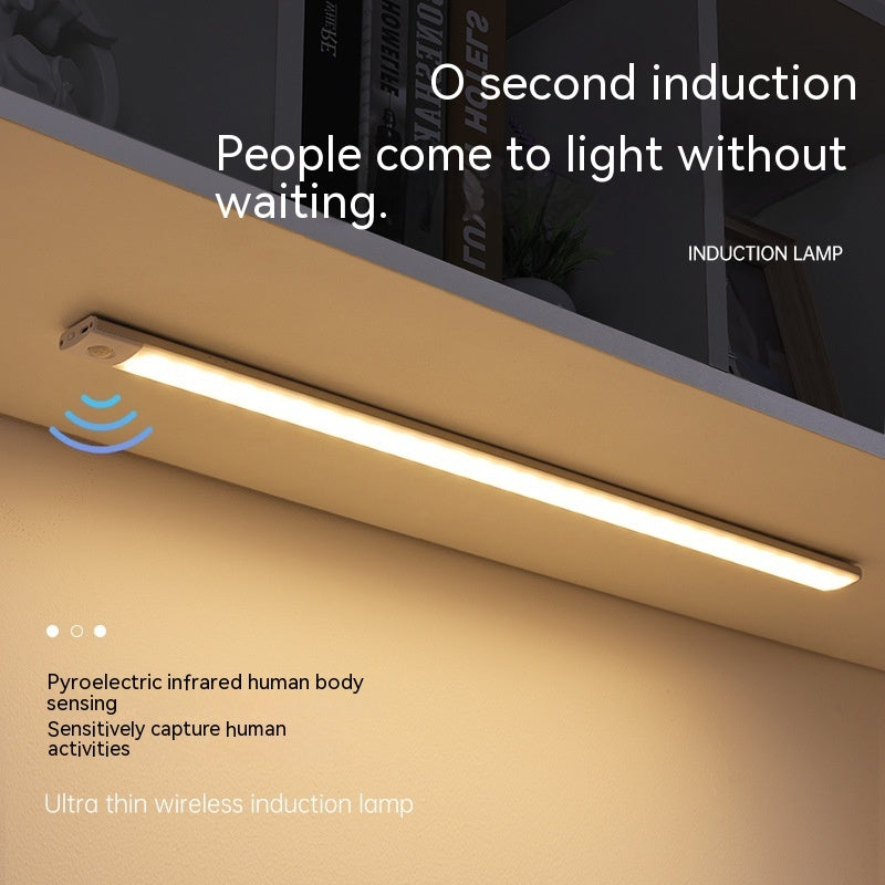 AUREVO™ MotionSense LED Bar – Magnetic, Rechargeable IR Sensor Light for Wardrobes & Cabinets