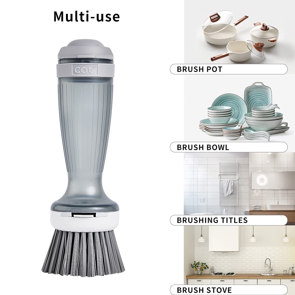 AUREVO™ Dish Brush with Built-In Soap Dispenser✨ – Effortless Cleaning Made Stylish!