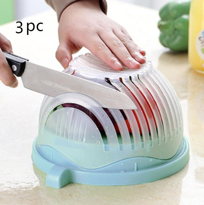 AUREVO Creative Salad Cutter 🥗 – Safe, Fast & Mess-Free Kitchen Gadget for Fruits & Vegetables ✨