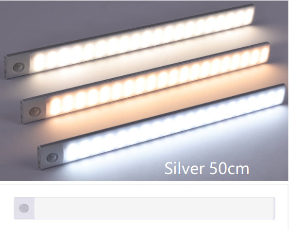 AUREVO™ MotionSense LED Bar – Magnetic, Rechargeable IR Sensor Light for Wardrobes & Cabinets