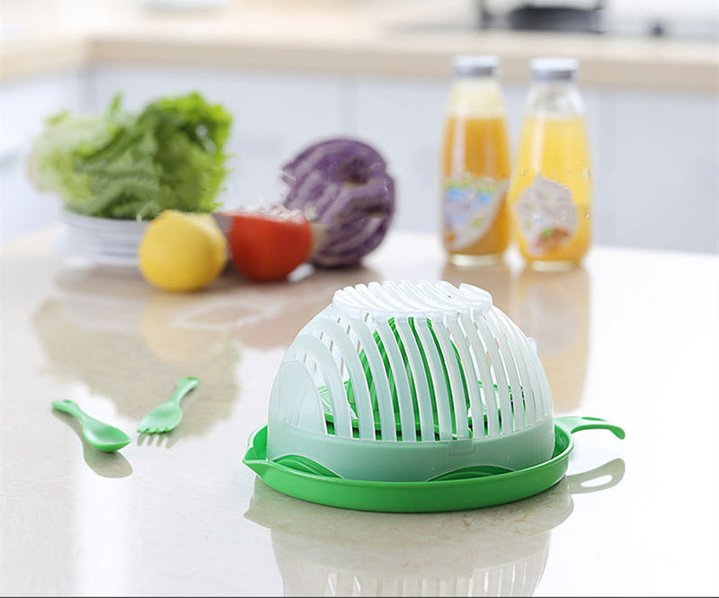 AUREVO Creative Salad Cutter 🥗 – Safe, Fast & Mess-Free Kitchen Gadget for Fruits & Vegetables ✨