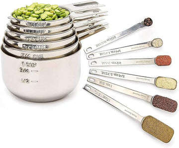 AUREVO™ 13-Piece Stainless Steel Measuring Cup & Spoon Set ✨