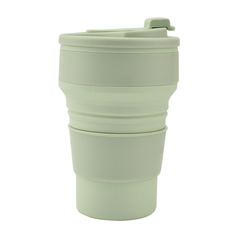 AUREVO™ Collapsible Travel Mug ☕ – Foldable Outdoor Coffee & Tea Cup with Lid