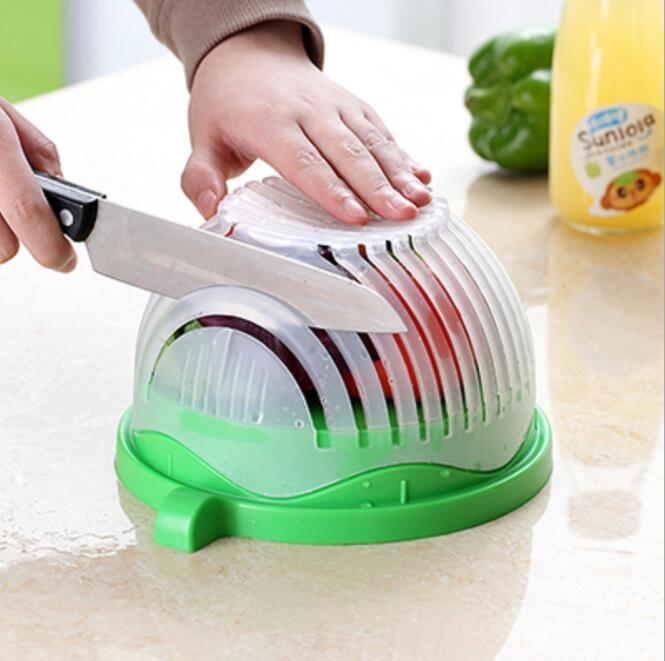 AUREVO Creative Salad Cutter 🥗 – Safe, Fast & Mess-Free Kitchen Gadget for Fruits & Vegetables ✨