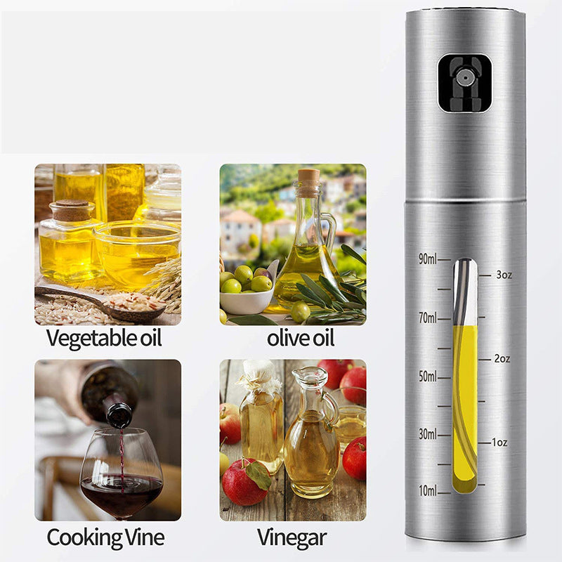 AUREVO™ Press-Type Oil Spray Bottle (100ml) — Precision Control for Healthy Cooking