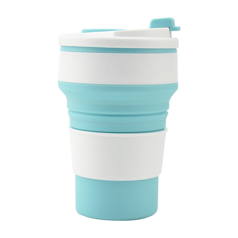 AUREVO™ Collapsible Travel Mug ☕ – Foldable Outdoor Coffee & Tea Cup with Lid