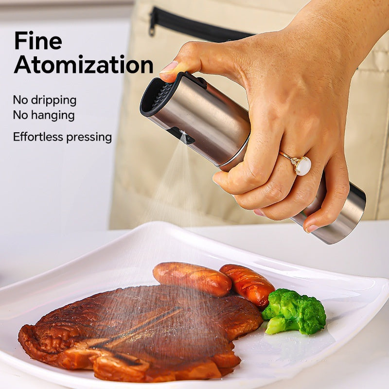 AUREVO™ Press-Type Oil Spray Bottle (100ml) — Precision Control for Healthy Cooking