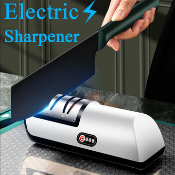 AUREVO™ USB Electric Knife Sharpener ⚡🔪 – Sharp Blades, Effortless Cooking