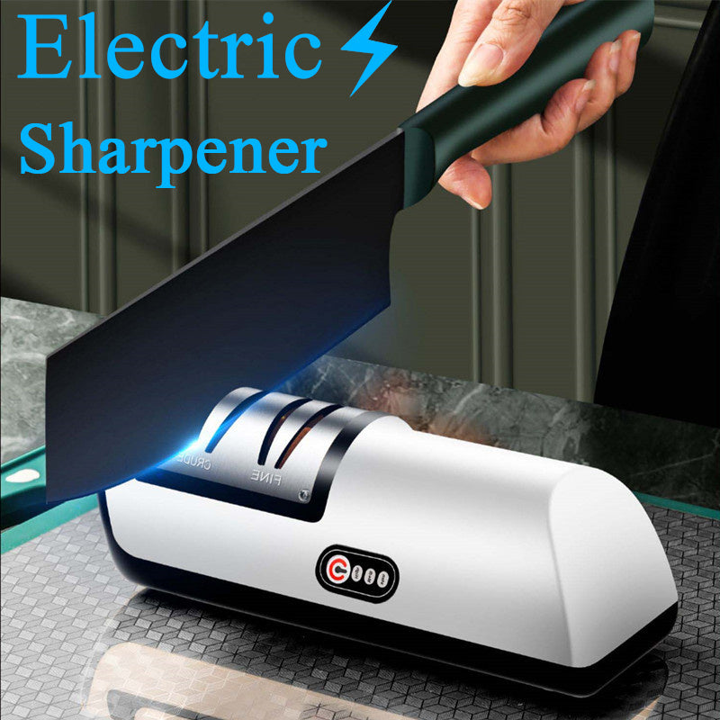 AUREVO™ USB Electric Knife Sharpener ⚡🔪 – Sharp Blades, Effortless Cooking