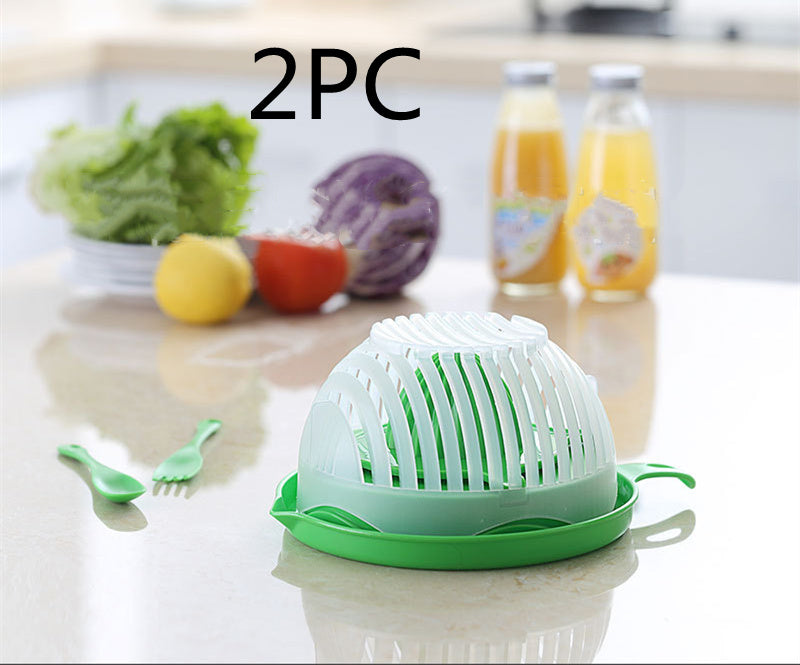 AUREVO Creative Salad Cutter 🥗 – Safe, Fast & Mess-Free Kitchen Gadget for Fruits & Vegetables ✨