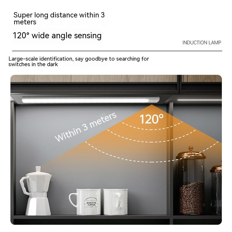 AUREVO™ MotionSense LED Bar – Magnetic, Rechargeable IR Sensor Light for Wardrobes & Cabinets