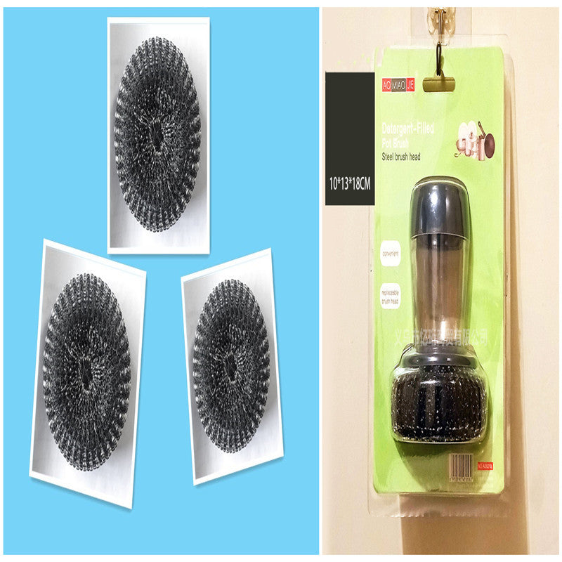 AUREVO™ 2-in-1 Multifunctional Pressing Cleaning Brush 🧽💦 – Scrub & Wash Effortlessly