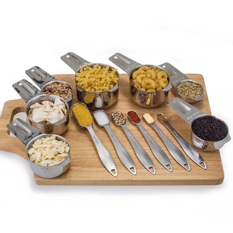 AUREVO™ 13-Piece Stainless Steel Measuring Cup & Spoon Set ✨