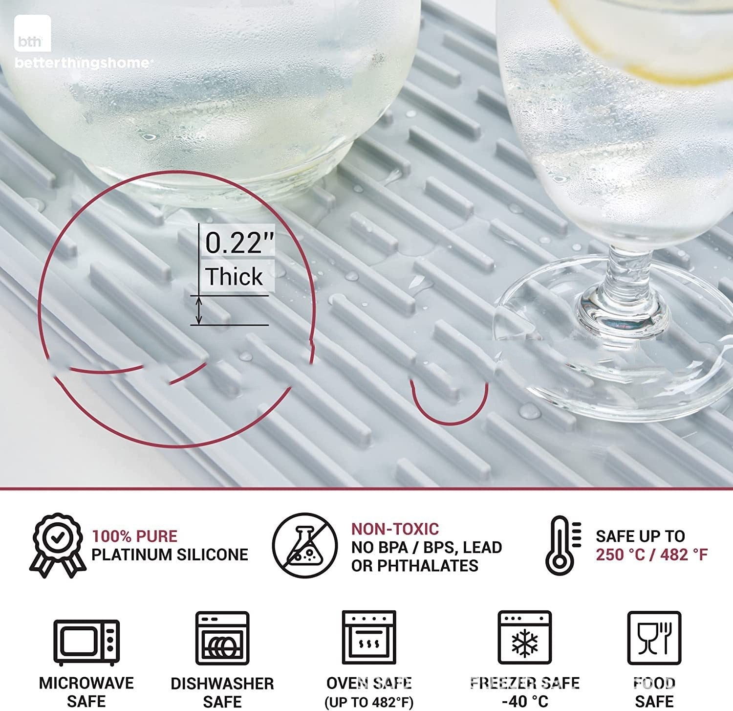 AUREVO™ Foldable Silicone Draining Pad 💧 – Keep Your Countertops Dry & Organized!