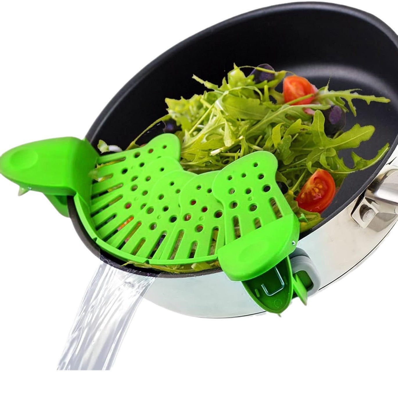 AurevoHub™ ClipMate™ Universal Silicone Clip-On Pan & Pot Strainer  – Anti-Spill, Food-Grade, Eco-Friendly Design