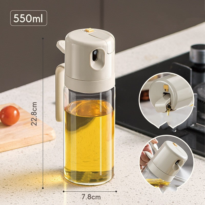 AUREVO™ 2-in-1 Oil & Vinegar Sprayer Bottle 🛡️💧 – Mist or Pour with Precision