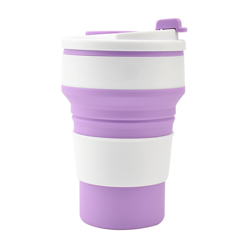 AUREVO™ Collapsible Travel Mug ☕ – Foldable Outdoor Coffee & Tea Cup with Lid