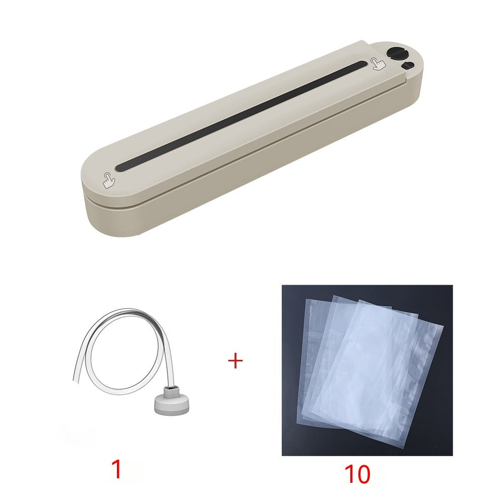 ✨ AUREVO™ Mini Vacuum Sealer – Portable Food Preservation Machine with One-Touch Seal & Reusable Bags 🖤