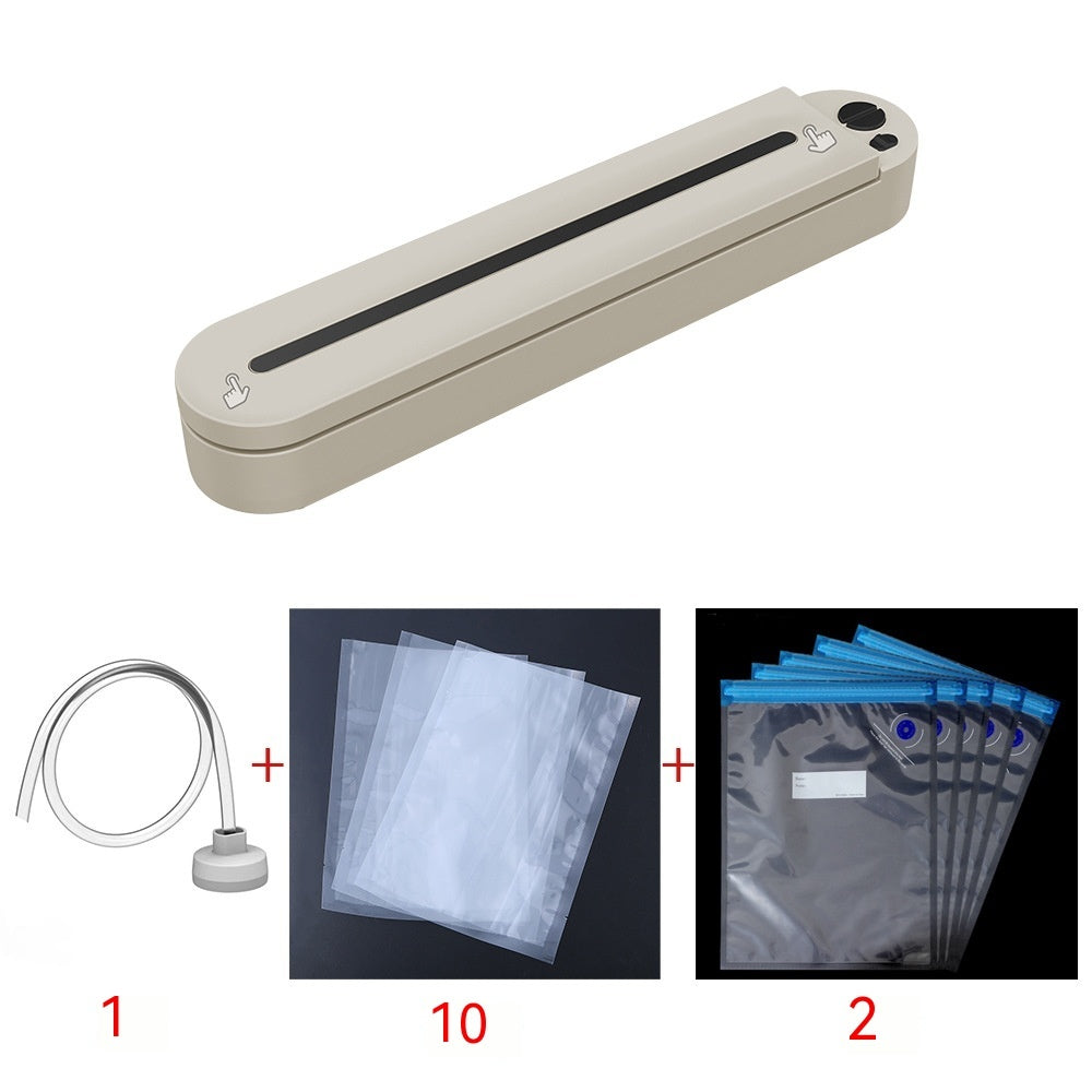 ✨ AUREVO™ Mini Vacuum Sealer – Portable Food Preservation Machine with One-Touch Seal & Reusable Bags 🖤